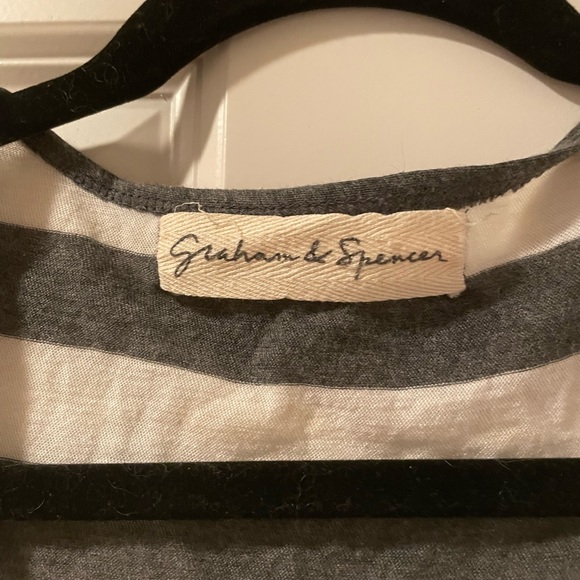 Graham & Spencer Grey/White Striped Cardigan - Picture 3 of 3